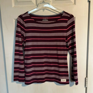 Talbots long sleeve striped tee size medium